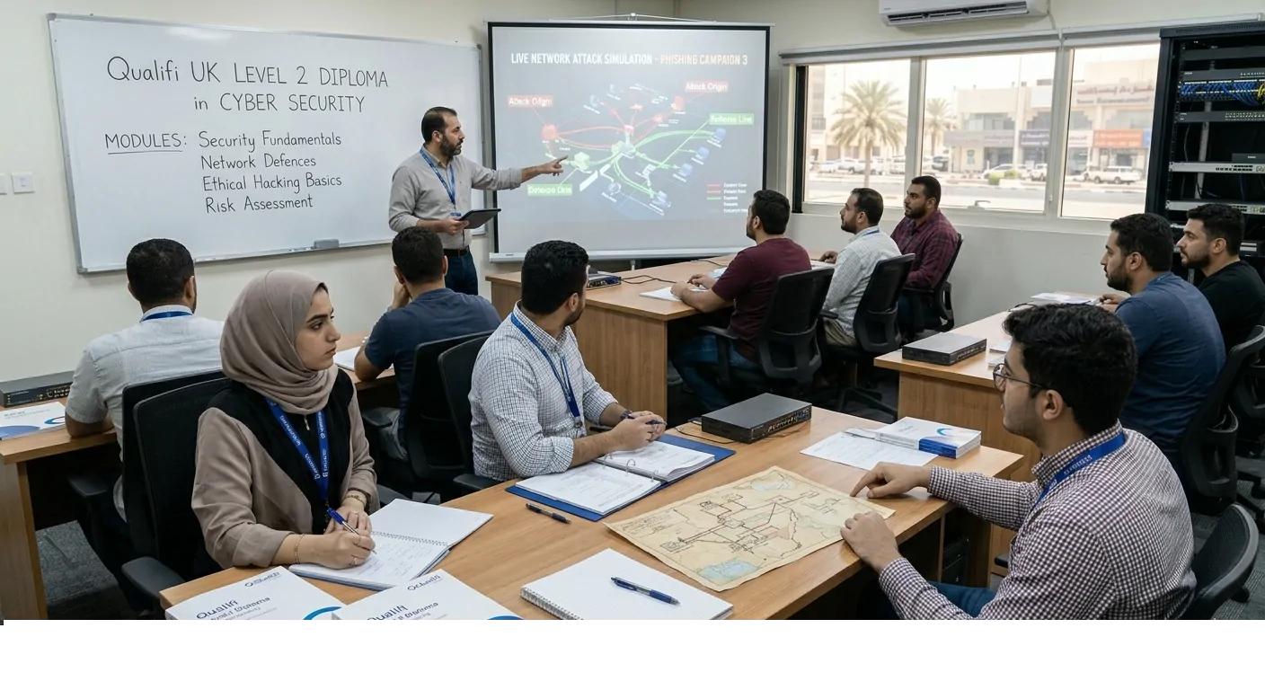 UK Level 2 Diploma in Cybersecurity course at ICSA Kuwait